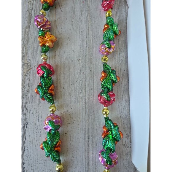 Vintage radko lei land flower Garland RARE glitter Xmas tree roads - Picture 5 of 7